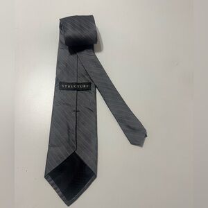 Structure Charcoal Pinstripe Men's Tie